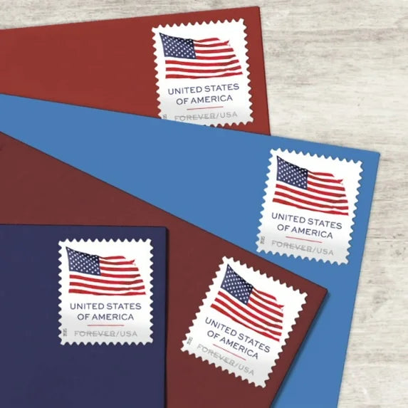 2025 American Flag Roll of 100 Sealed USPS Forever Postage Stamps